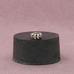 pandora sterling silver heart beats spacer bead charm